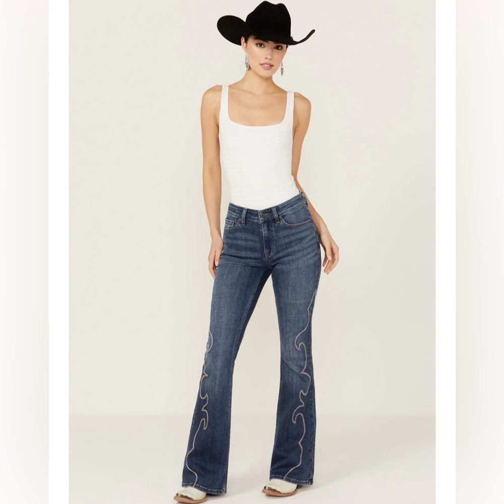 Idyllwind Rebel Western Embroidered Jeans Sz 6 x 34